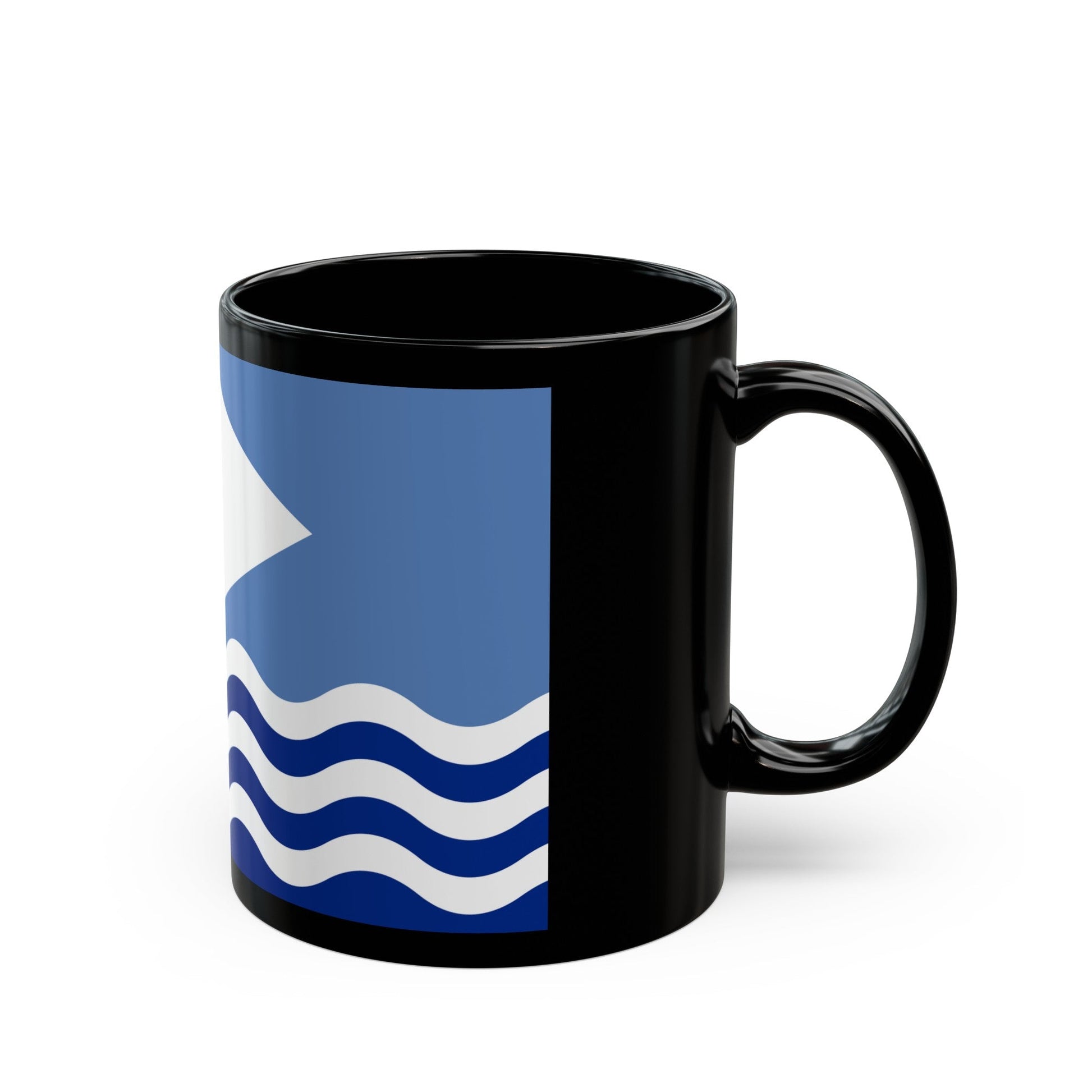 Flag of Isle of Wight UK - Black Coffee Mug-The Sticker Space