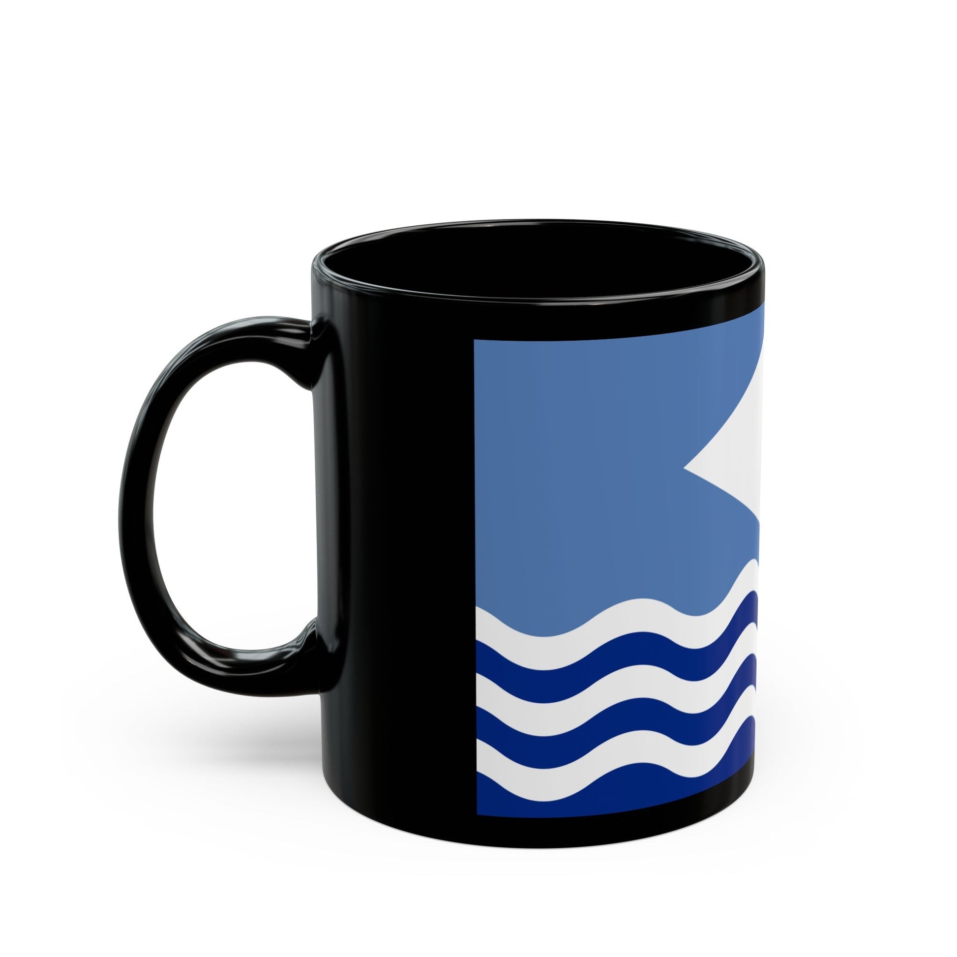 Flag of Isle of Wight UK - Black Coffee Mug-The Sticker Space