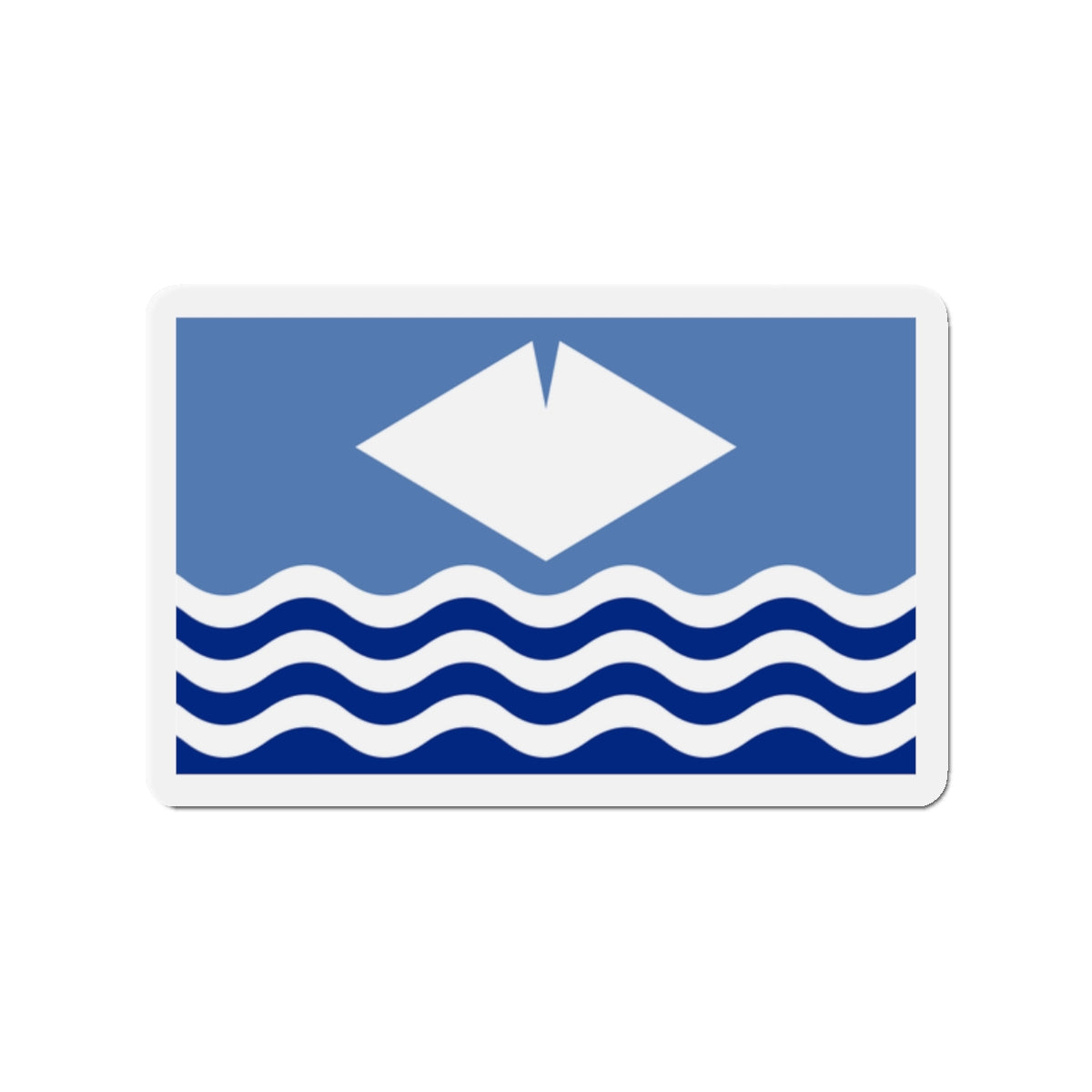 Flag of Isle of Wight UK - Die-Cut Magnet-2" x 2"-The Sticker Space