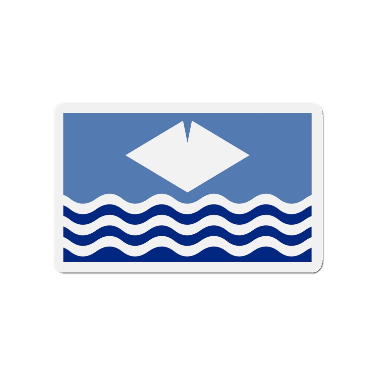 Flag of Isle of Wight UK - Die-Cut Magnet-3" x 3"-The Sticker Space