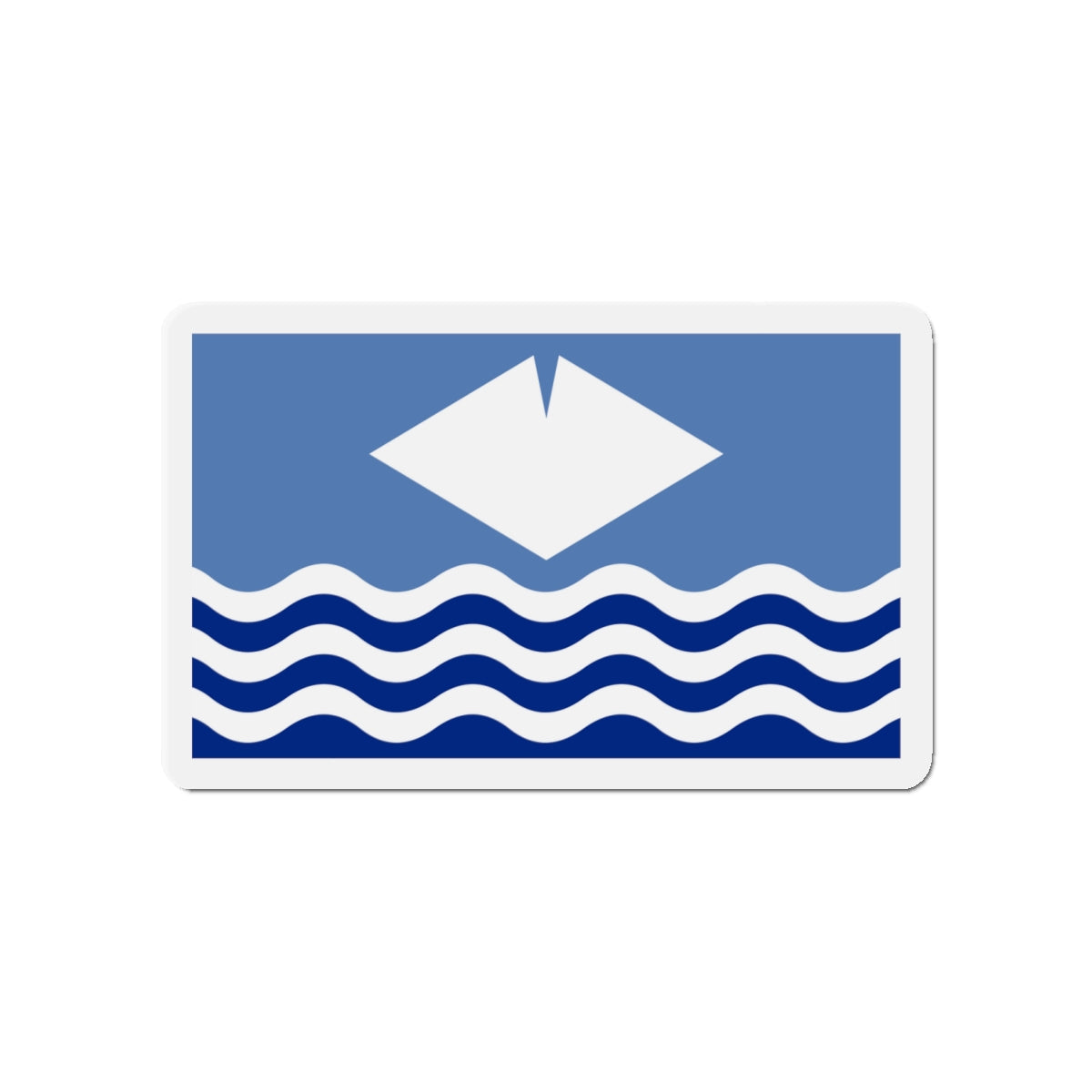 Flag of Isle of Wight UK - Die-Cut Magnet-4" x 4"-The Sticker Space