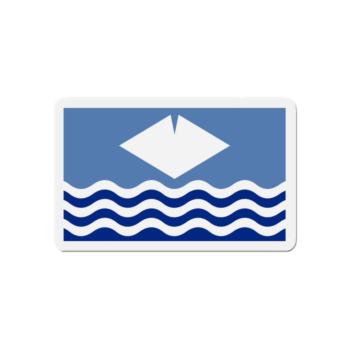 Flag of Isle of Wight UK - Die-Cut Magnet-5" x 5"-The Sticker Space