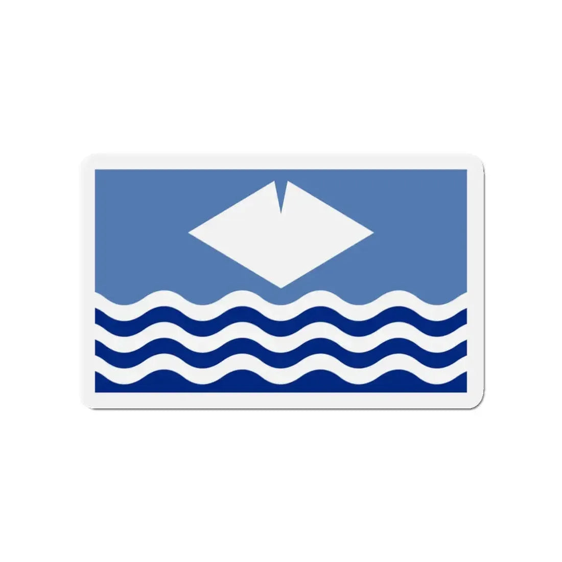 Flag of Isle of Wight UK - Refrigerator Magnet 3 Inch - The Sticker Space