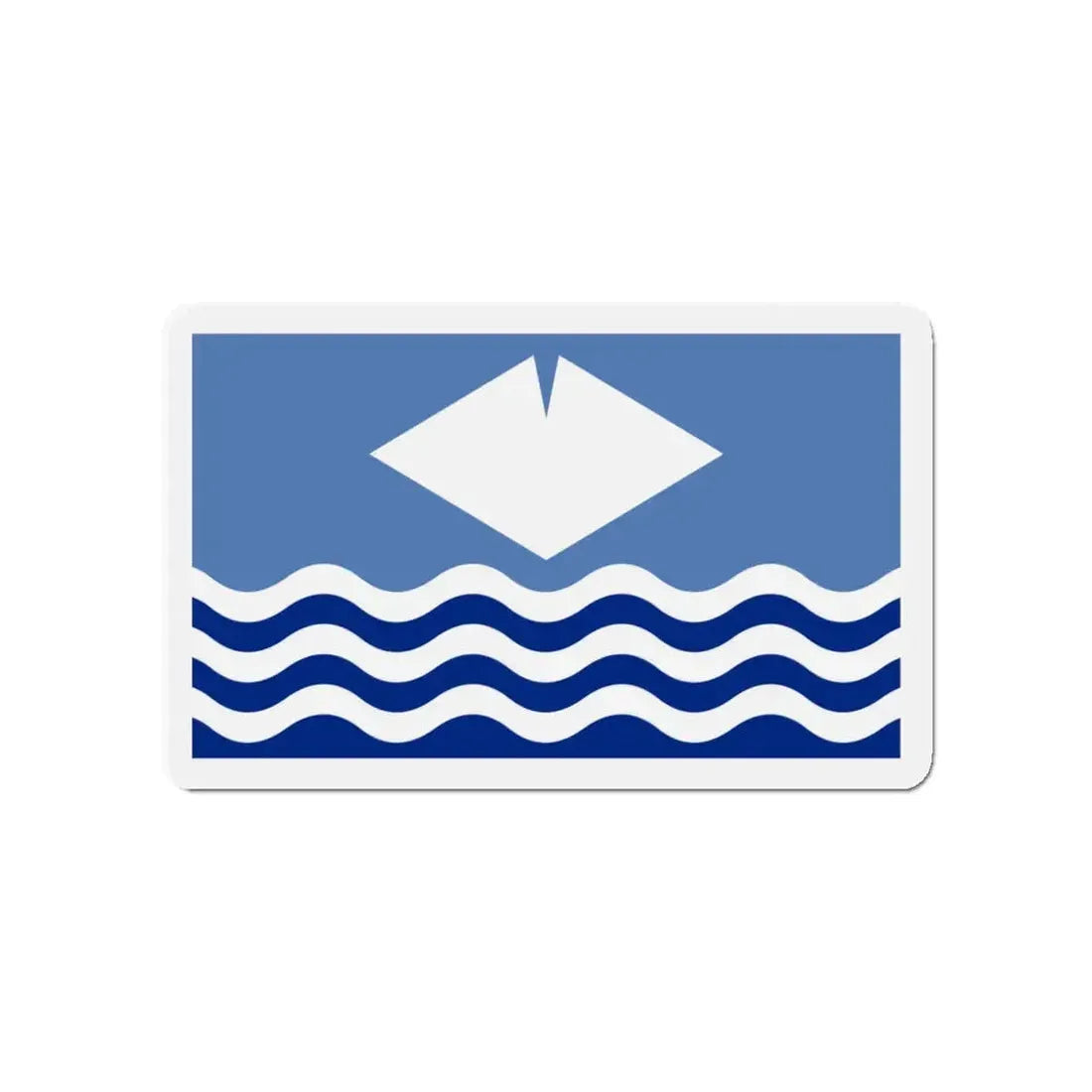 Flag of Isle of Wight UK - Refrigerator Magnet 4 Inch - The Sticker Space