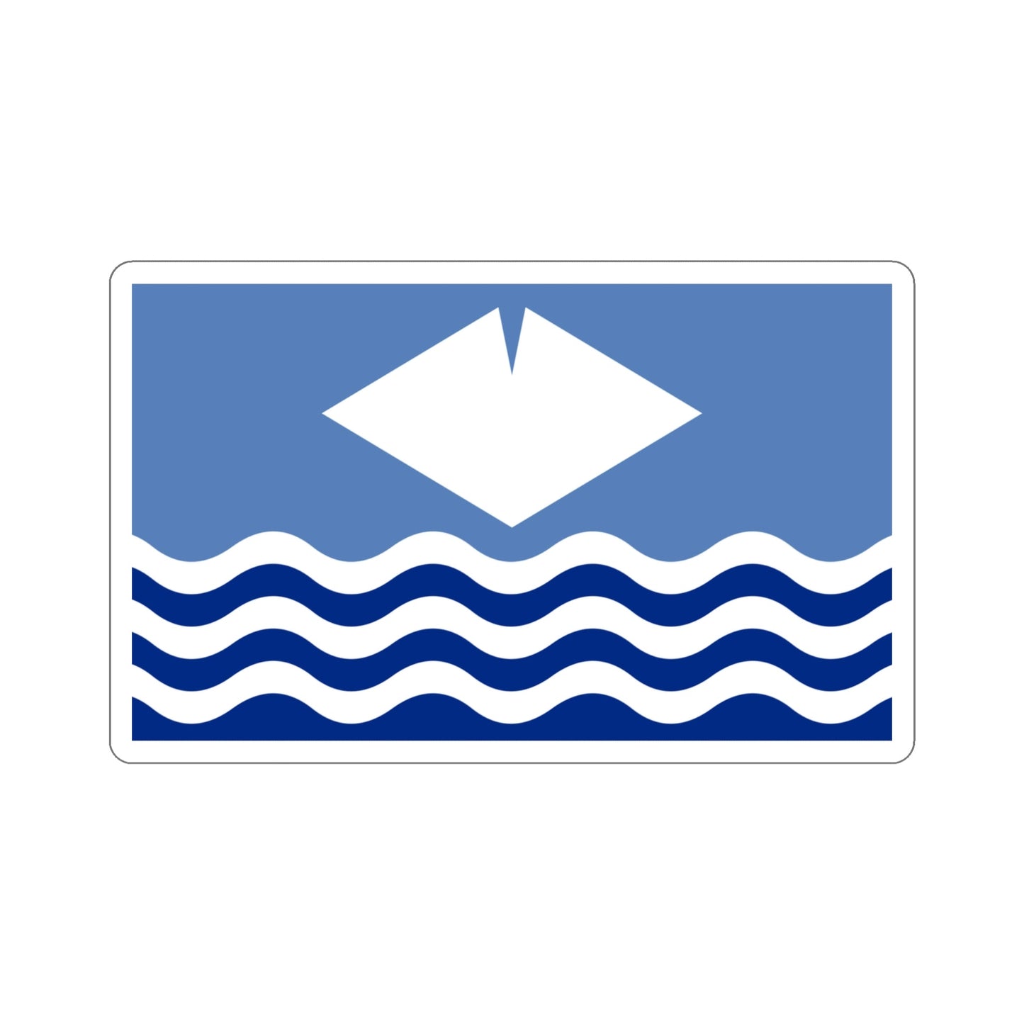 Flag of Isle of Wight UK STICKER Vinyl Die-Cut Decal-4 Inch-The Sticker Space