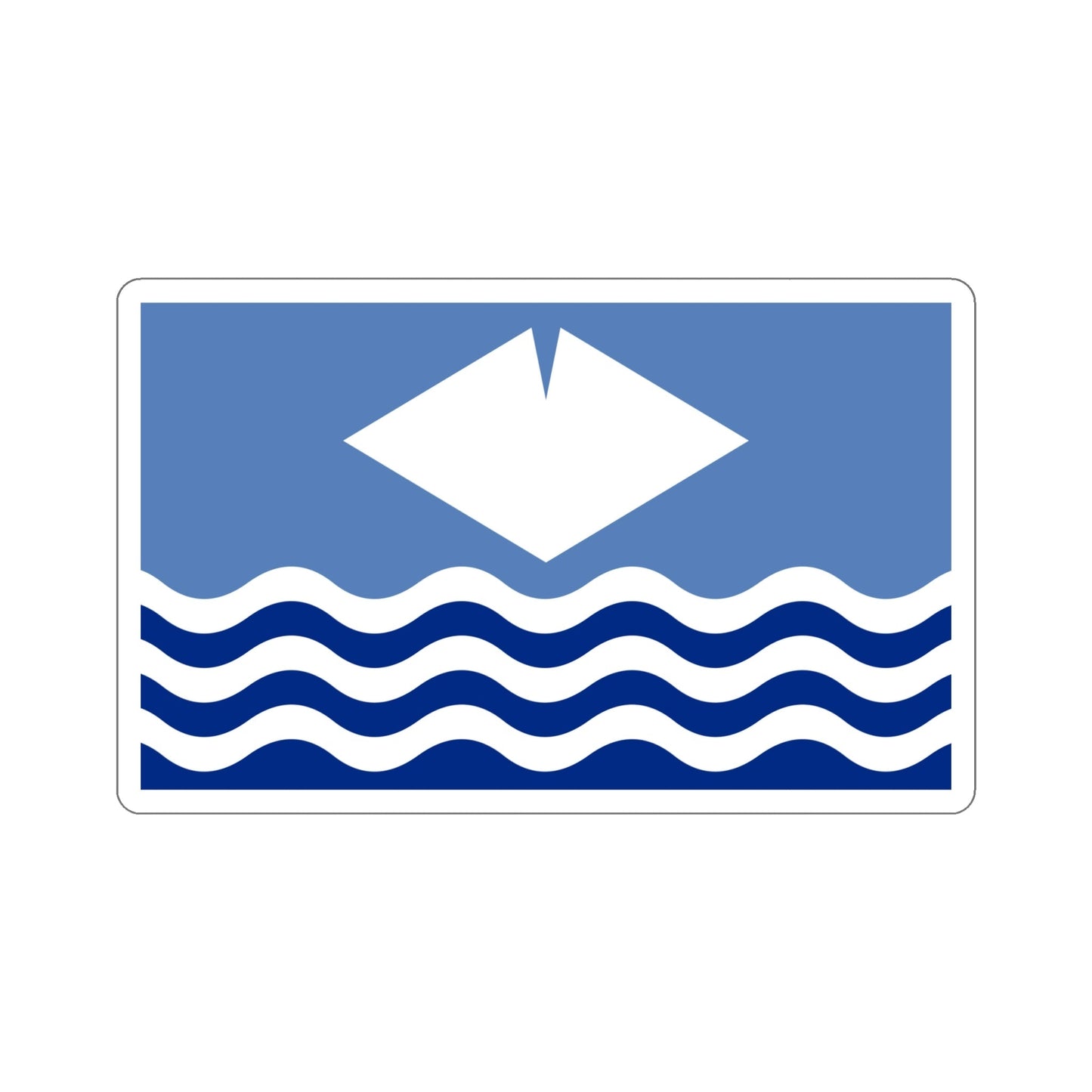 Flag of Isle of Wight UK STICKER Vinyl Die-Cut Decal-6 Inch-The Sticker Space