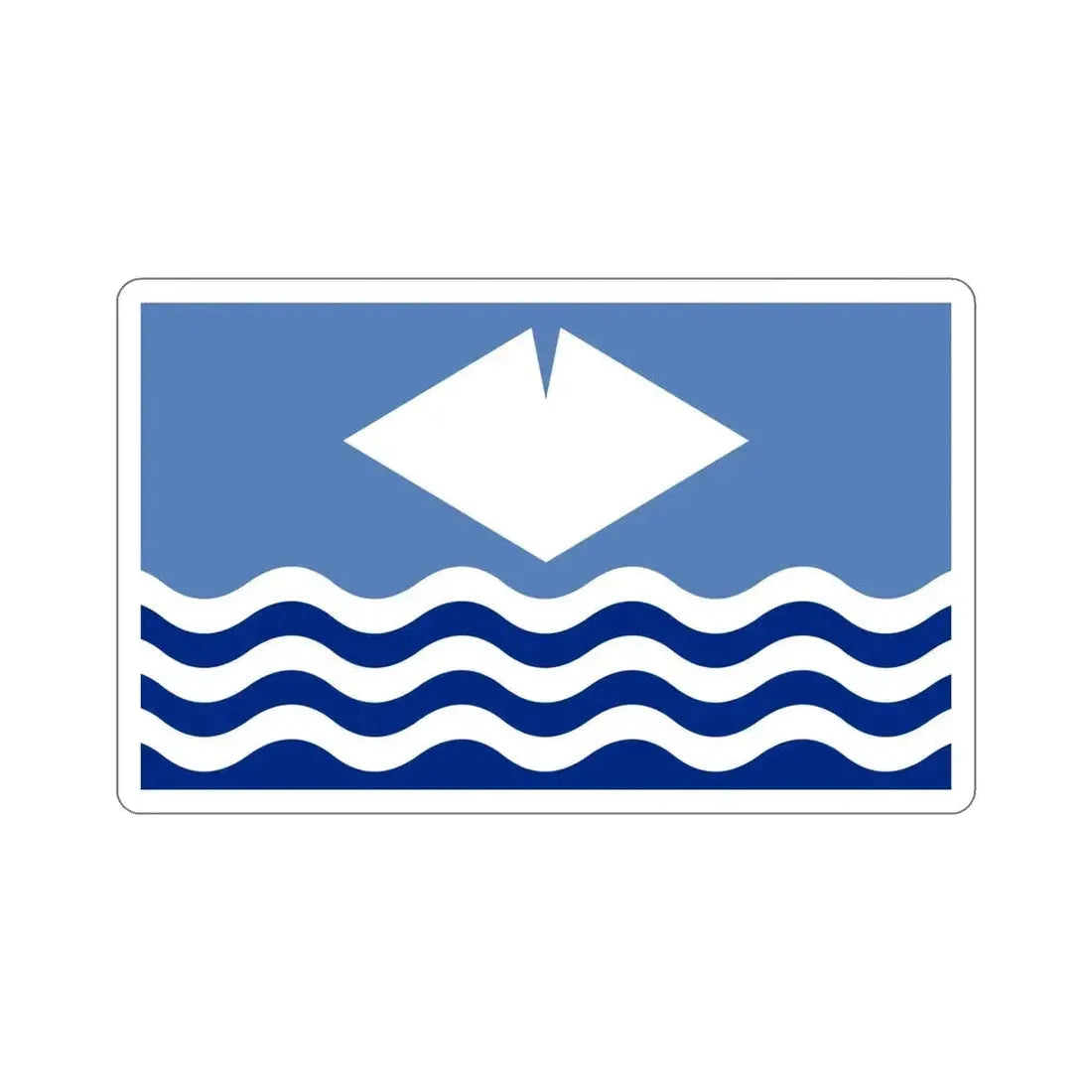Flag of Isle of Wight UK STICKER Vinyl Die-Cut Decal - The Sticker Space