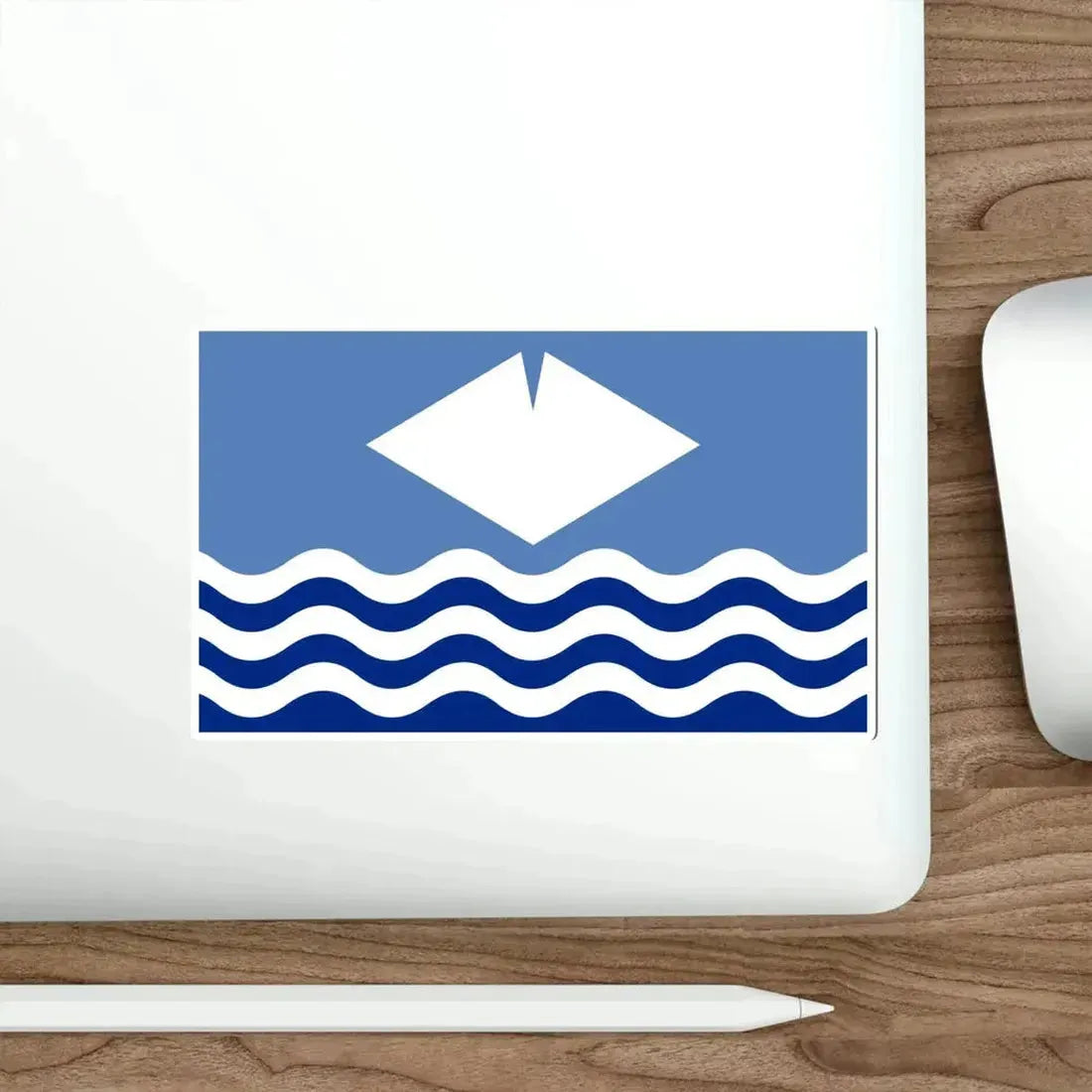 Flag of Isle of Wight UK STICKER Vinyl Die-Cut Decal - The Sticker Space