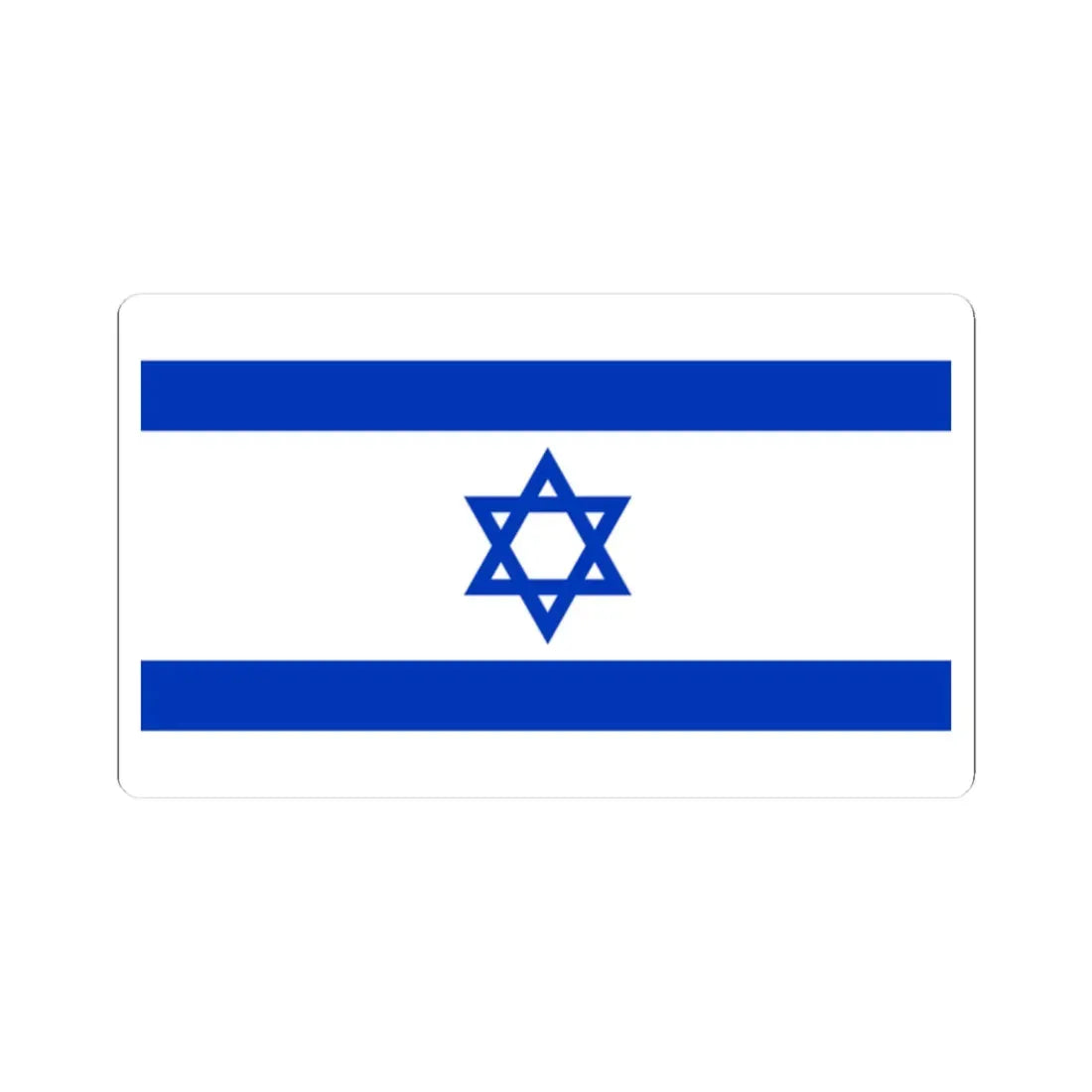 Flag of Israel 16-9 (Israel) STICKER Vinyl Kiss-Cut Decal 2 Inch White - The Sticker Space