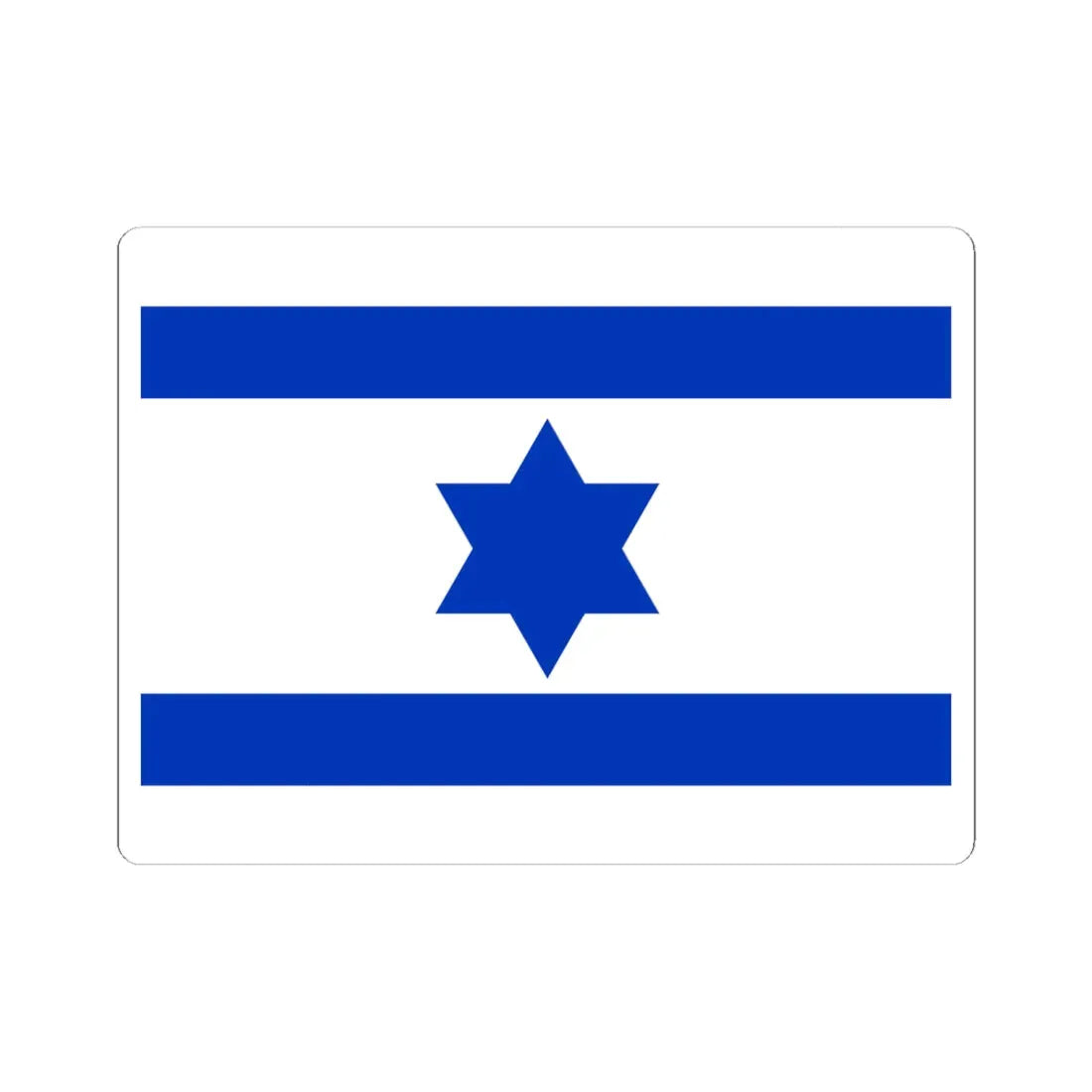Flag of Israel 1948 (Israel) STICKER Vinyl Kiss-Cut Decal 6 Inch White - The Sticker Space