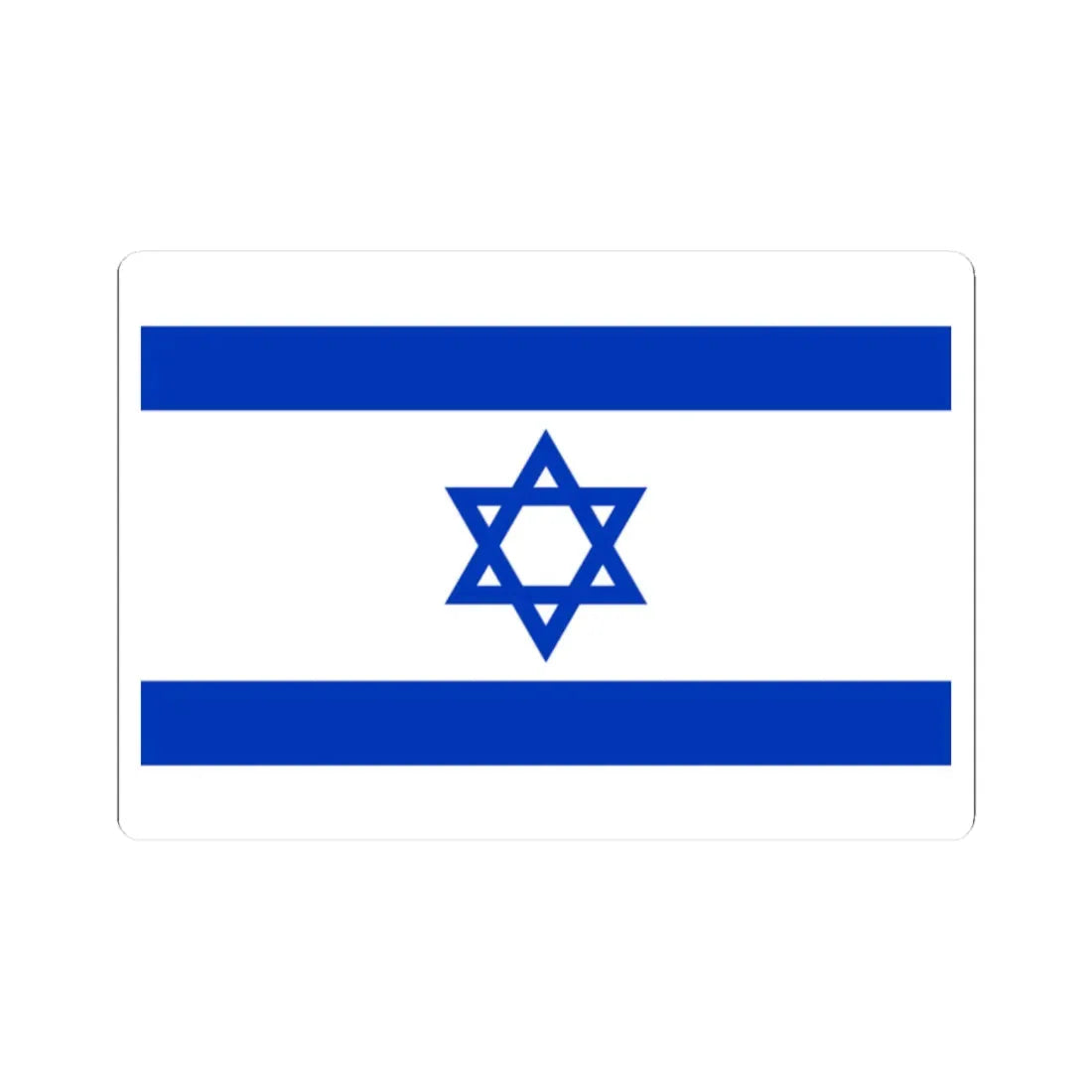 Flag of Israel 3-2 (Israel) STICKER Vinyl Kiss-Cut Decal 2 Inch White - The Sticker Space