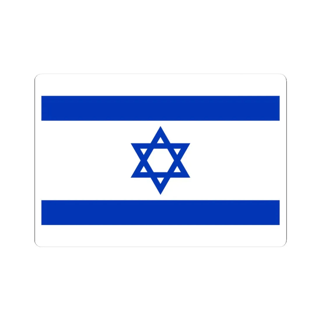 Flag of Israel 3-2 (Israel) STICKER Vinyl Kiss-Cut Decal 3 Inch White - The Sticker Space