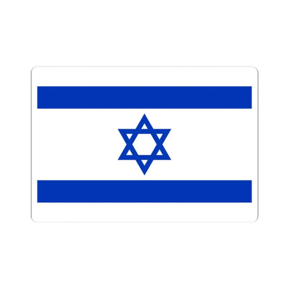 Flag of Israel 3-2 (Israel) STICKER Vinyl Kiss-Cut Decal 4 Inch White - The Sticker Space
