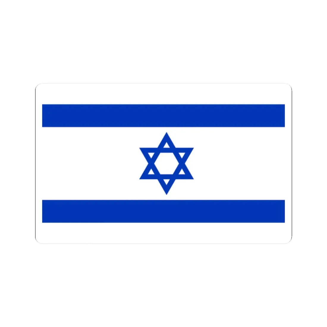 Flag of Israel 3-5 (Israel) STICKER Vinyl Kiss-Cut Decal 2 Inch White - The Sticker Space
