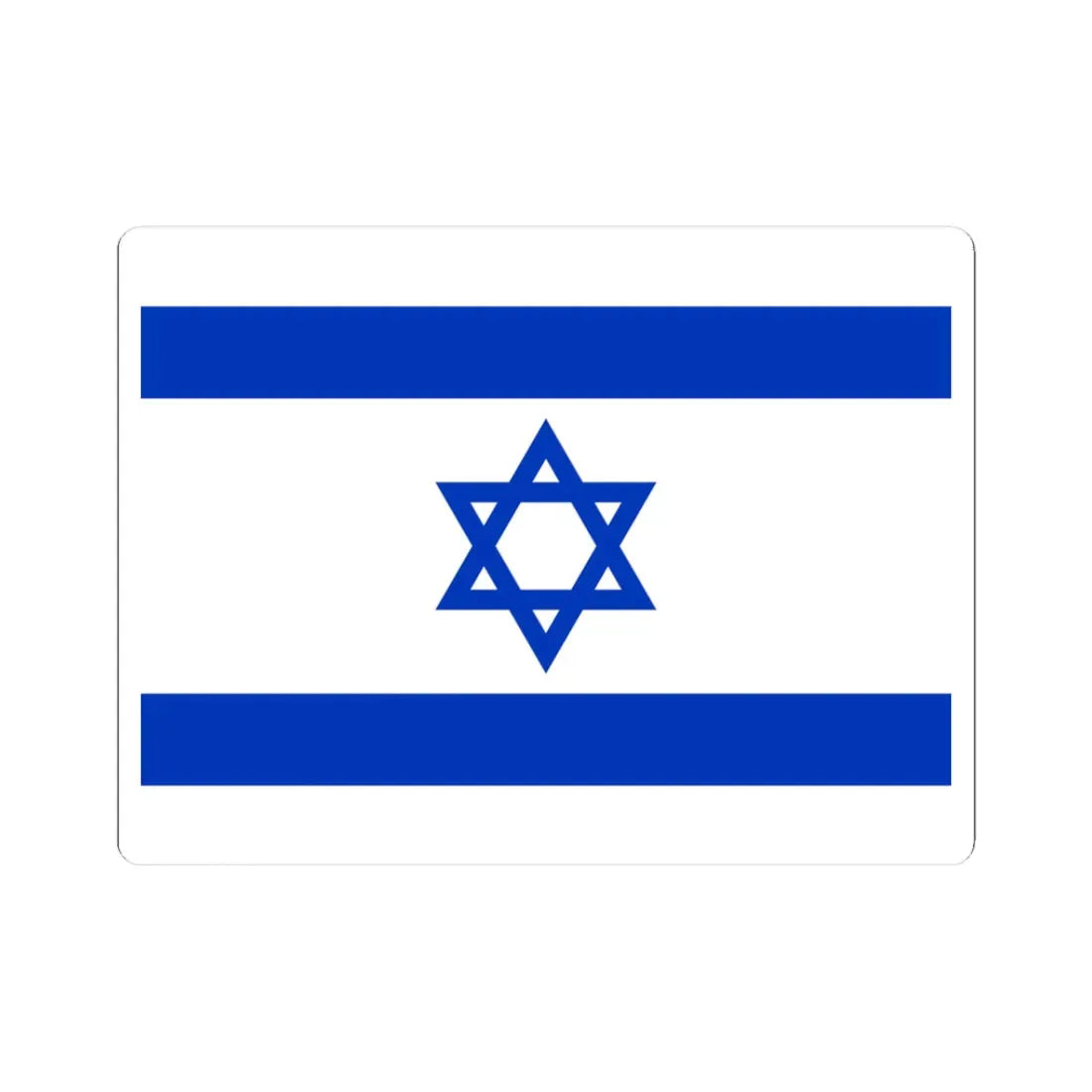 Flag of Israel as Paths (Israel) STICKER Vinyl Kiss-Cut Decal 3 Inch White - The Sticker Space
