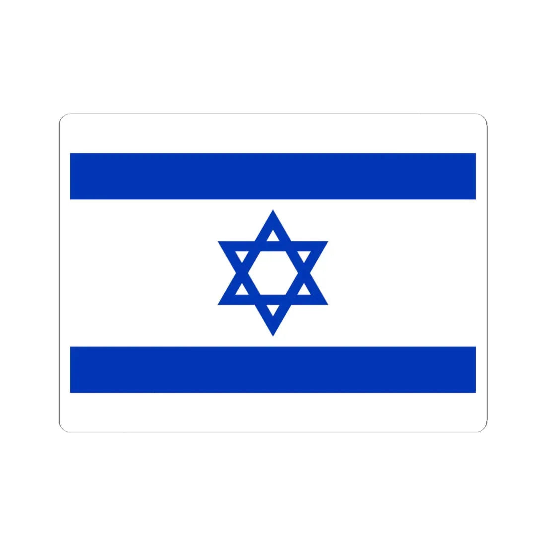 Flag of Israel as Paths (Israel) STICKER Vinyl Kiss-Cut Decal 6 Inch White - The Sticker Space