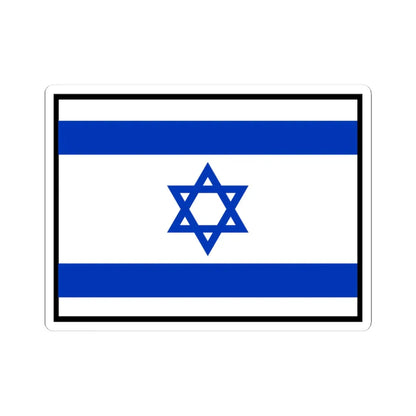 Flag of Israel bordered (Israel) STICKER Vinyl Kiss-Cut Decal 3 Inch White - The Sticker Space