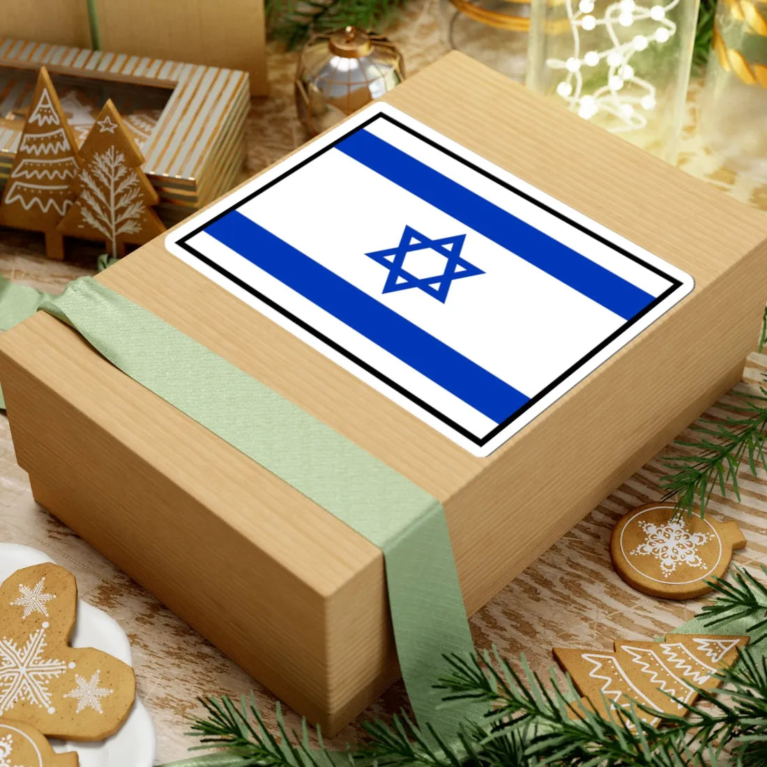 Flag of Israel bordered (Israel) STICKER Vinyl Kiss-Cut Decal - The Sticker Space