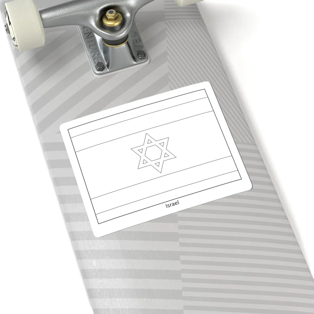 Flag of Israel colouring page (Israel) STICKER Vinyl Kiss-Cut Decal - The Sticker Space