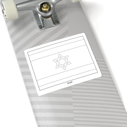 Flag of Israel colouring page (Israel) STICKER Vinyl Kiss-Cut Decal - The Sticker Space