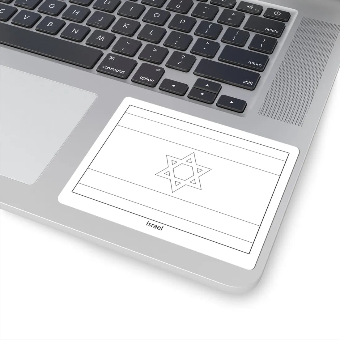 Flag of Israel colouring page (Israel) STICKER Vinyl Kiss-Cut Decal - The Sticker Space