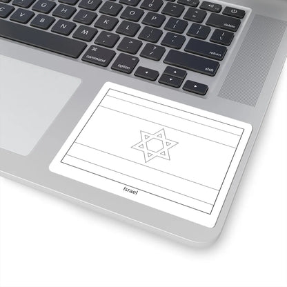 Flag of Israel colouring page (Israel) STICKER Vinyl Kiss-Cut Decal - The Sticker Space