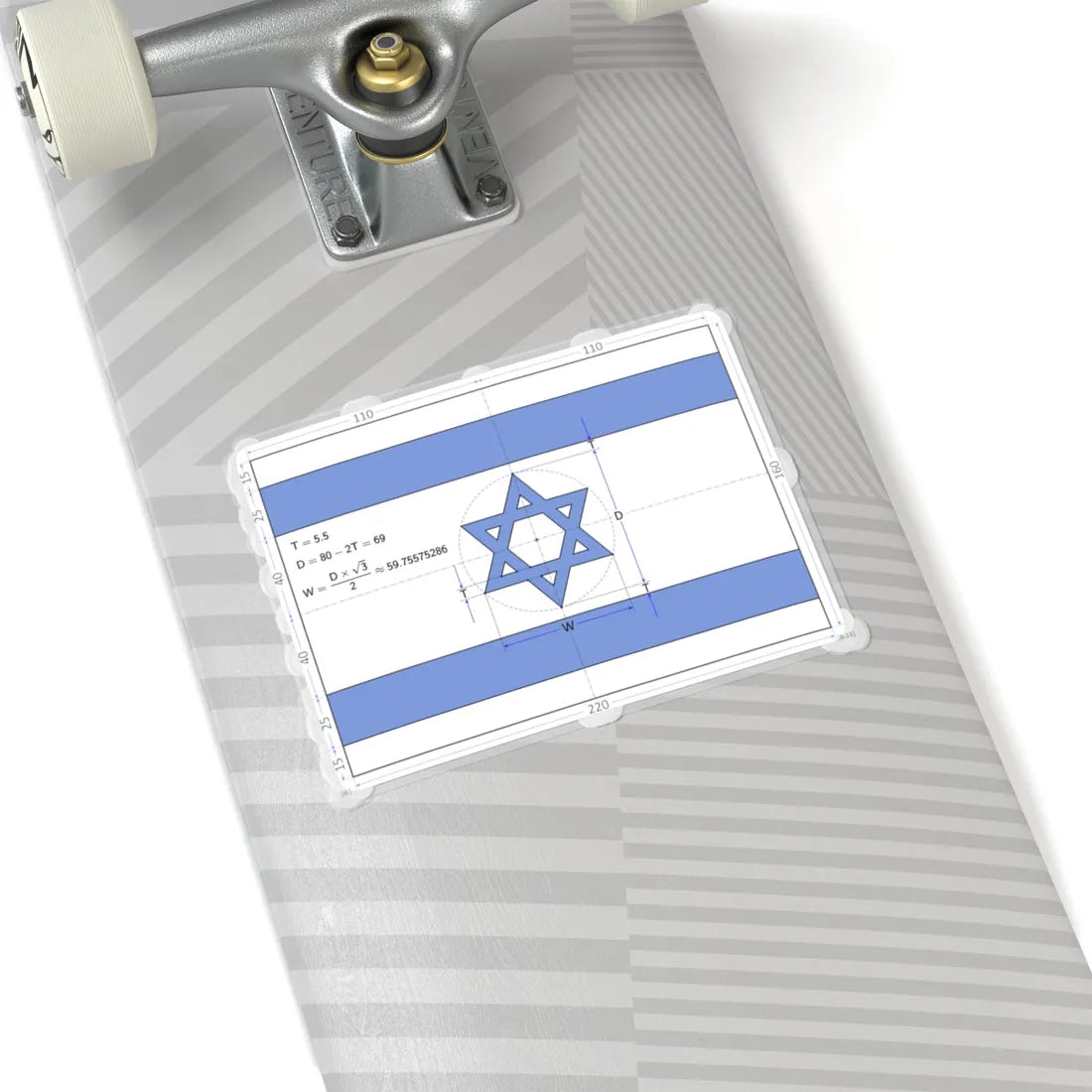 Flag of Israel construction sheet (Israel) STICKER Vinyl Kiss-Cut Decal - The Sticker Space