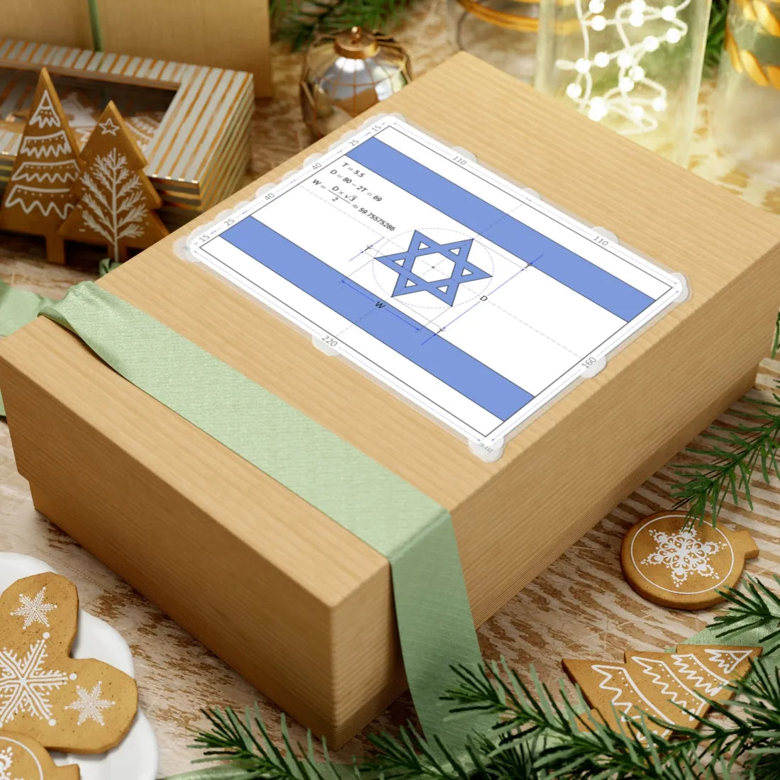 Flag of Israel construction sheet (Israel) STICKER Vinyl Kiss-Cut Decal - The Sticker Space