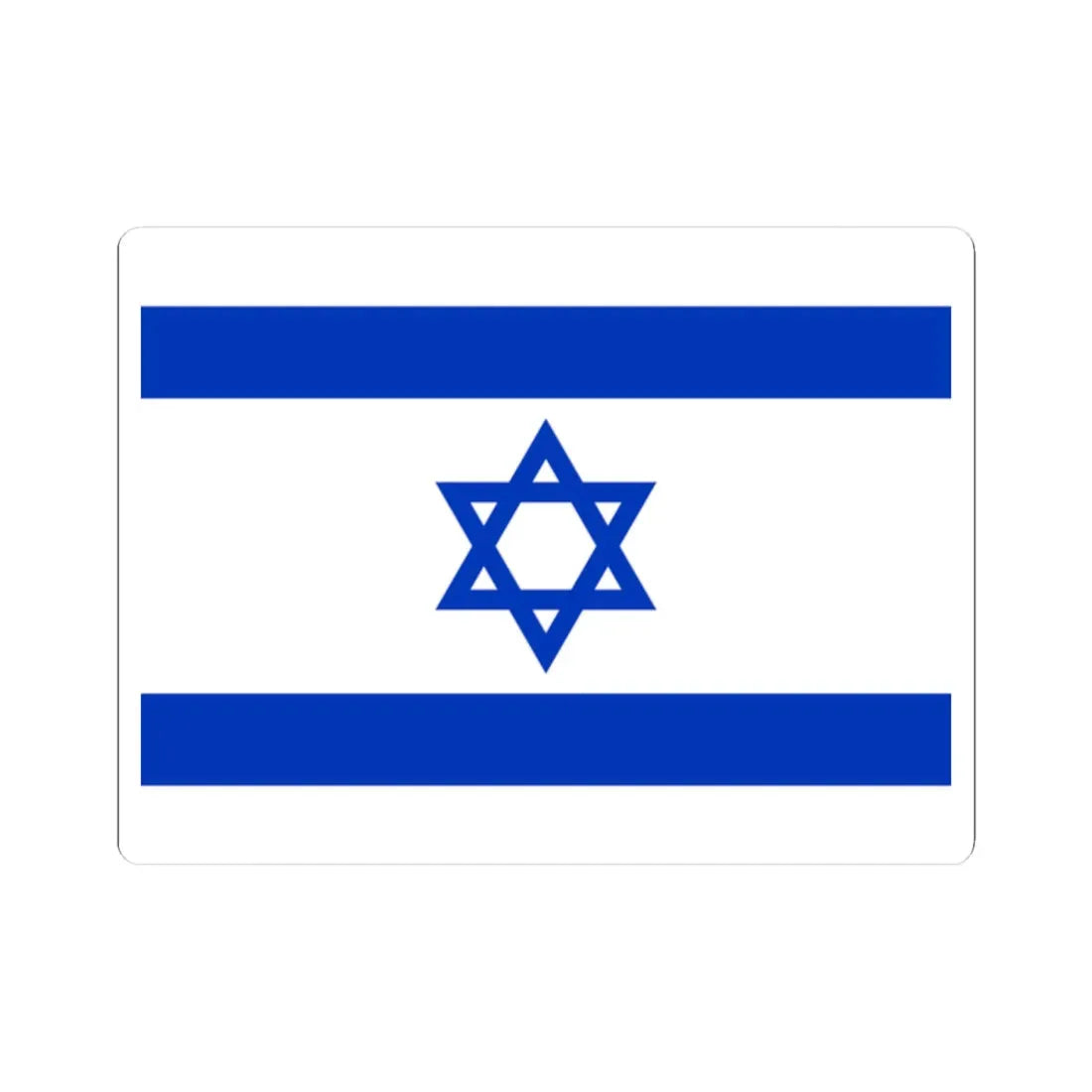 Flag of Israel (Israel) STICKER Vinyl Kiss-Cut Decal 2 Inch White - The Sticker Space