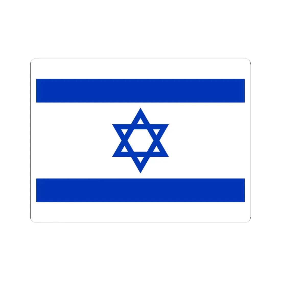 Flag of Israel (Israel) STICKER Vinyl Kiss-Cut Decal 3 Inch White - The Sticker Space