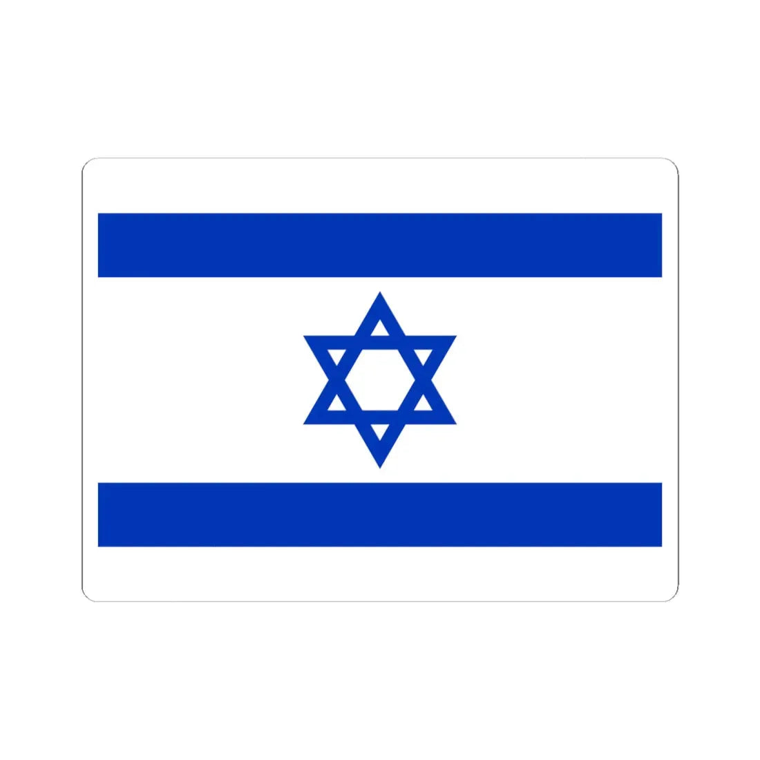 Flag of Israel (Israel) STICKER Vinyl Kiss-Cut Decal 6 Inch White - The Sticker Space