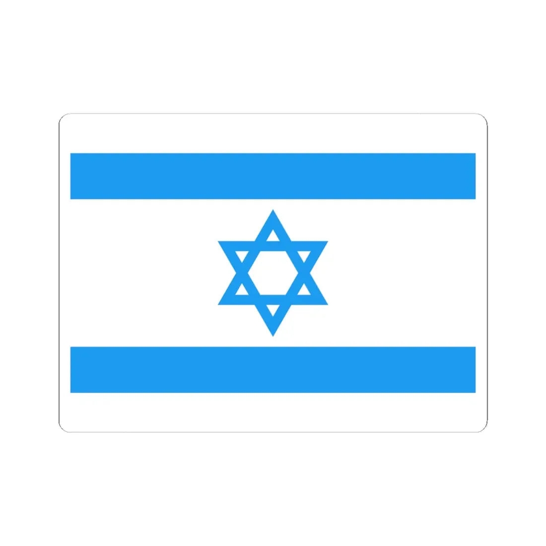 Flag of Israel Light Blue (Israel) STICKER Vinyl Kiss-Cut Decal 6 Inch White - The Sticker Space