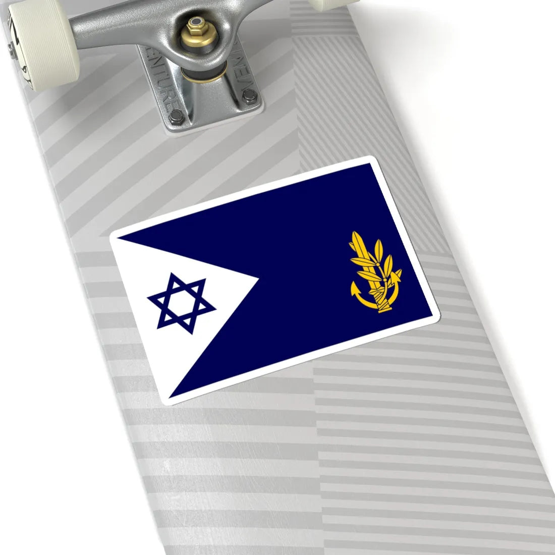 Flag of Israel Navy Commander in Chief at Sea (Israel) STICKER Vinyl Kiss-Cut Decal - The Sticker Space