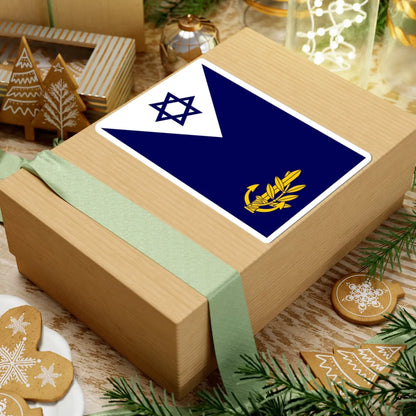Flag of Israel Navy Commander in Chief at Sea (Israel) STICKER Vinyl Kiss-Cut Decal - The Sticker Space