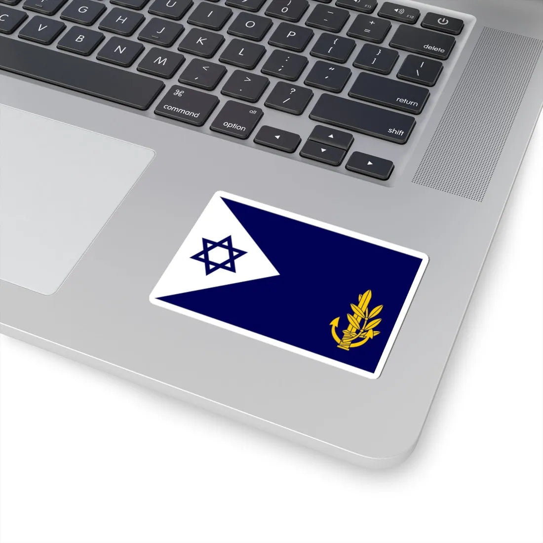 Flag of Israel Navy Commander in Chief at Sea (Israel) STICKER Vinyl Kiss-Cut Decal - The Sticker Space