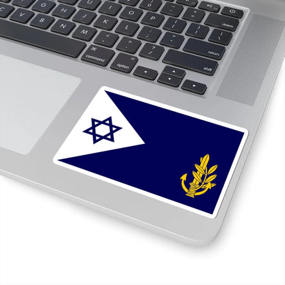Flag of Israel Navy Commander in Chief at Sea (Israel) STICKER Vinyl Kiss-Cut Decal - The Sticker Space