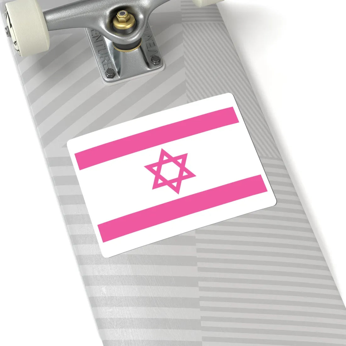 Flag of Israel pink (Israel) STICKER Vinyl Kiss-Cut Decal - The Sticker Space