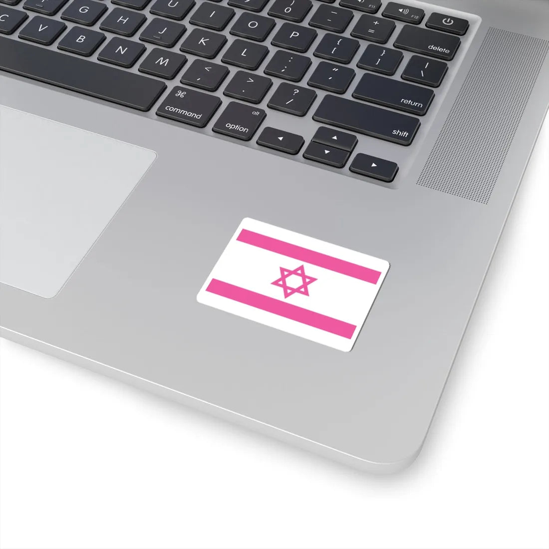 Flag of Israel pink (Israel) STICKER Vinyl Kiss-Cut Decal - The Sticker Space