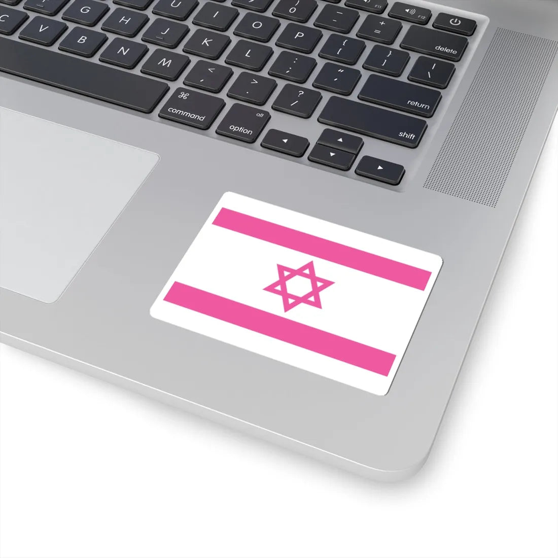 Flag of Israel pink (Israel) STICKER Vinyl Kiss-Cut Decal - The Sticker Space