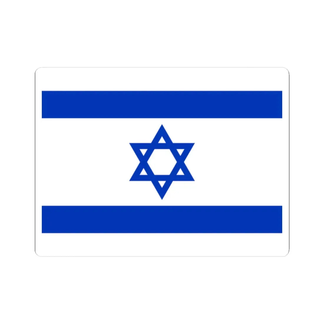 Flag of Israel simplified (Israel) STICKER Vinyl Kiss-Cut Decal 2 Inch White - The Sticker Space