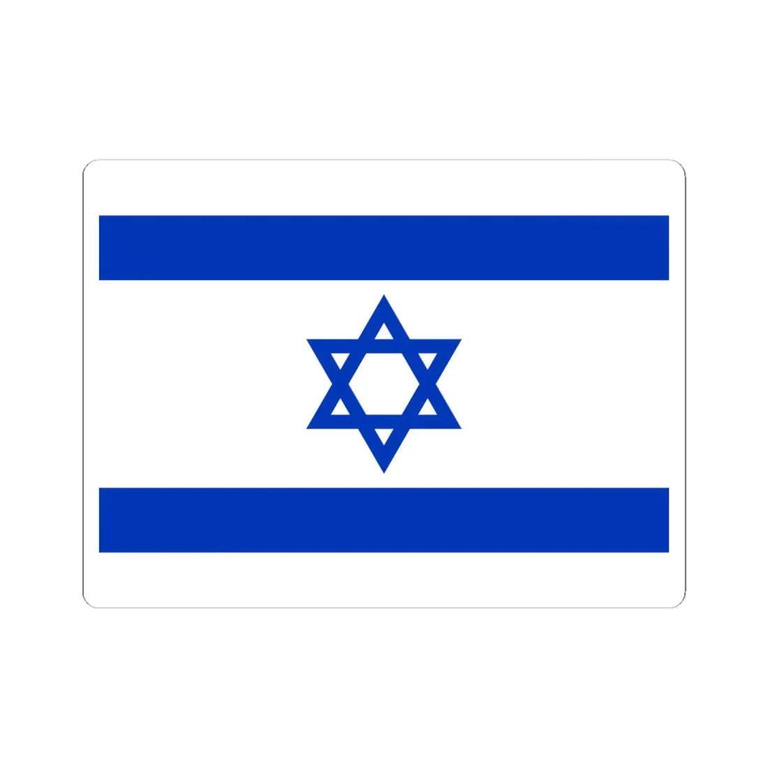 Flag of Israel simplified (Israel) STICKER Vinyl Kiss-Cut Decal 6 Inch White - The Sticker Space