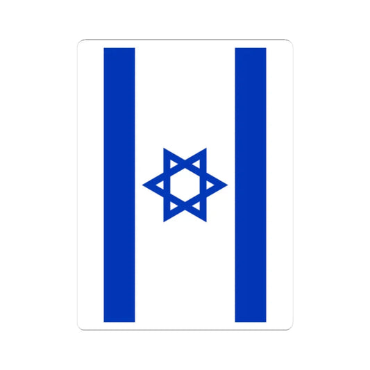 Flag of Israel vertical (Israel) STICKER Vinyl Kiss-Cut Decal 2 Inch White - The Sticker Space