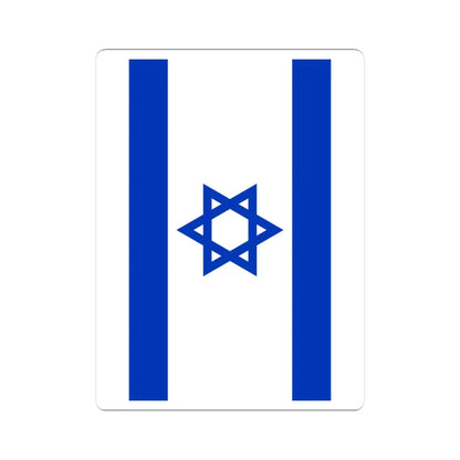 Flag of Israel vertical (Israel) STICKER Vinyl Kiss-Cut Decal 4 Inch White - The Sticker Space