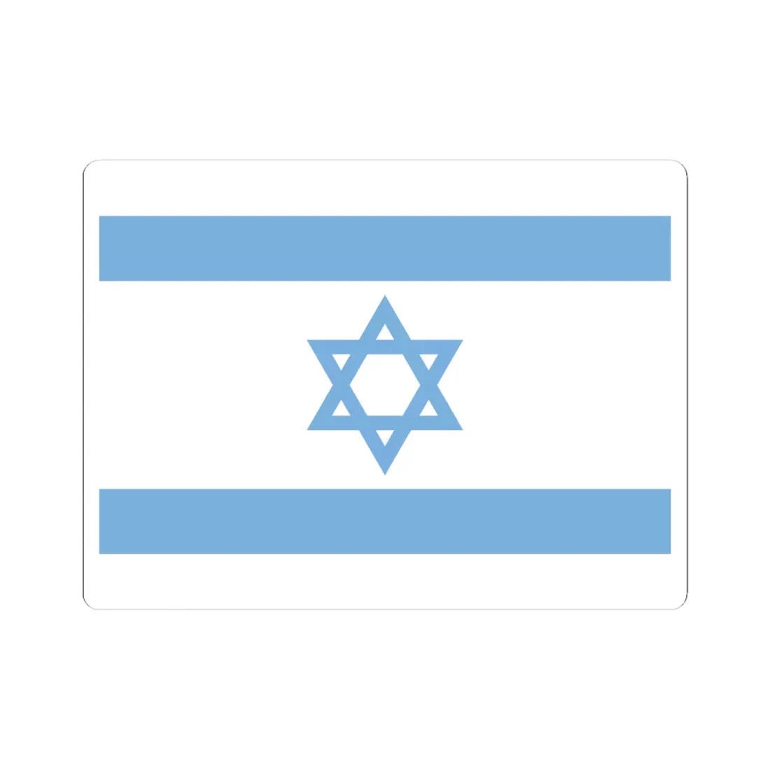 Flag of Israel WFB (Israel) STICKER Vinyl Kiss-Cut Decal 4 Inch White - The Sticker Space