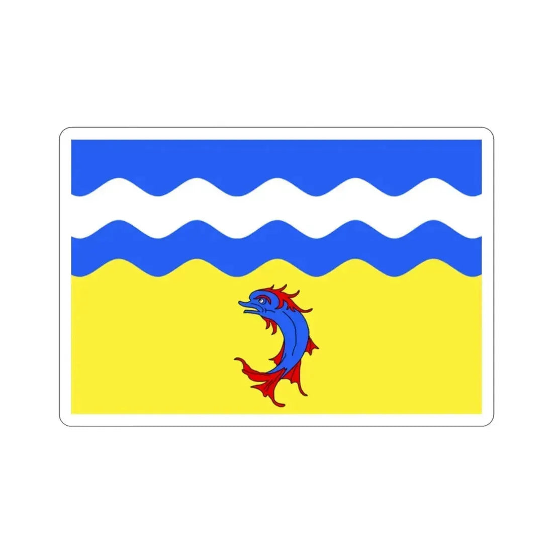 Flag of Isère France STICKER Vinyl Die-Cut Decal 2 Inch - The Sticker Space