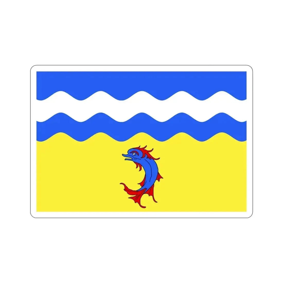 Flag of Isère France STICKER Vinyl Die-Cut Decal 4 Inch - The Sticker Space