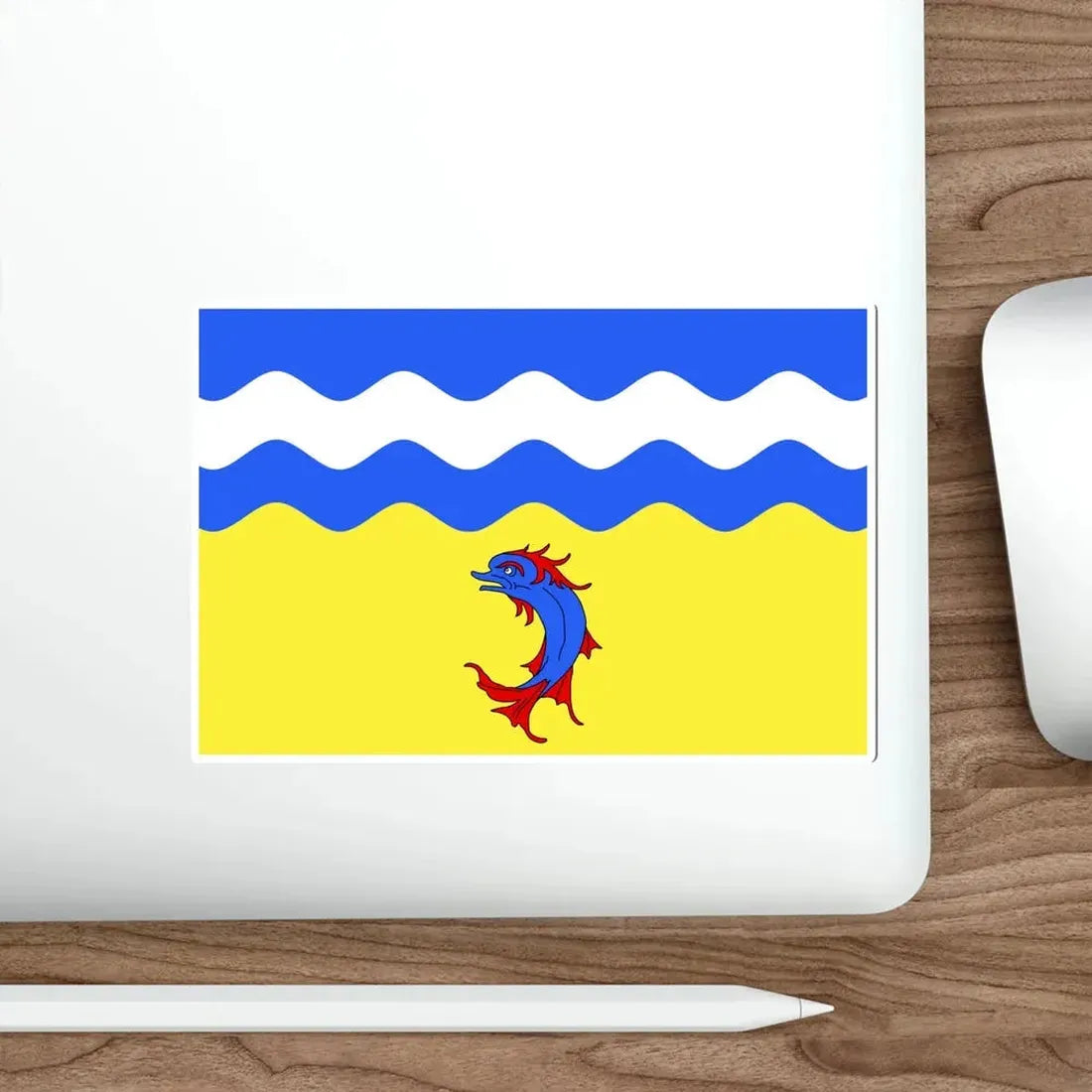 Flag of Isère France STICKER Vinyl Die-Cut Decal - The Sticker Space