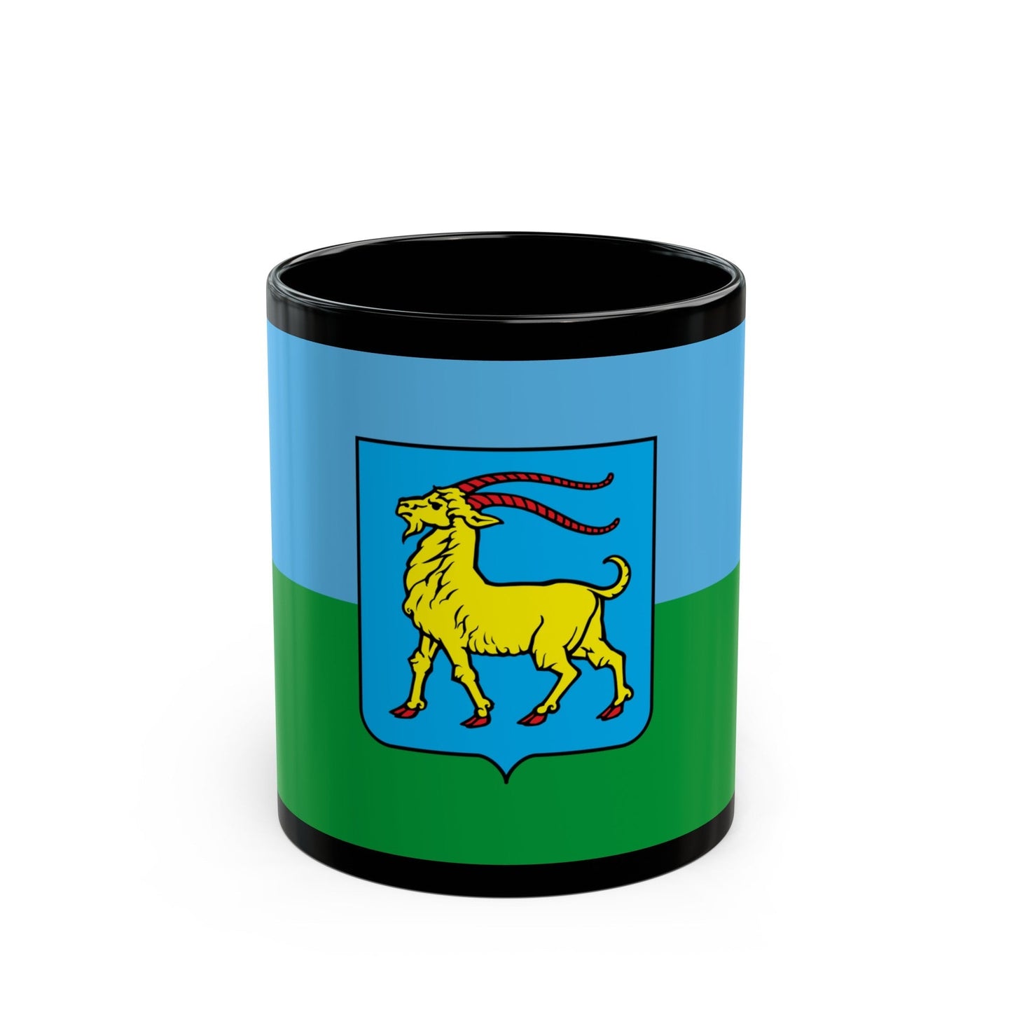 Flag of Istria County Croatia - Black Coffee Mug-11oz-The Sticker Space