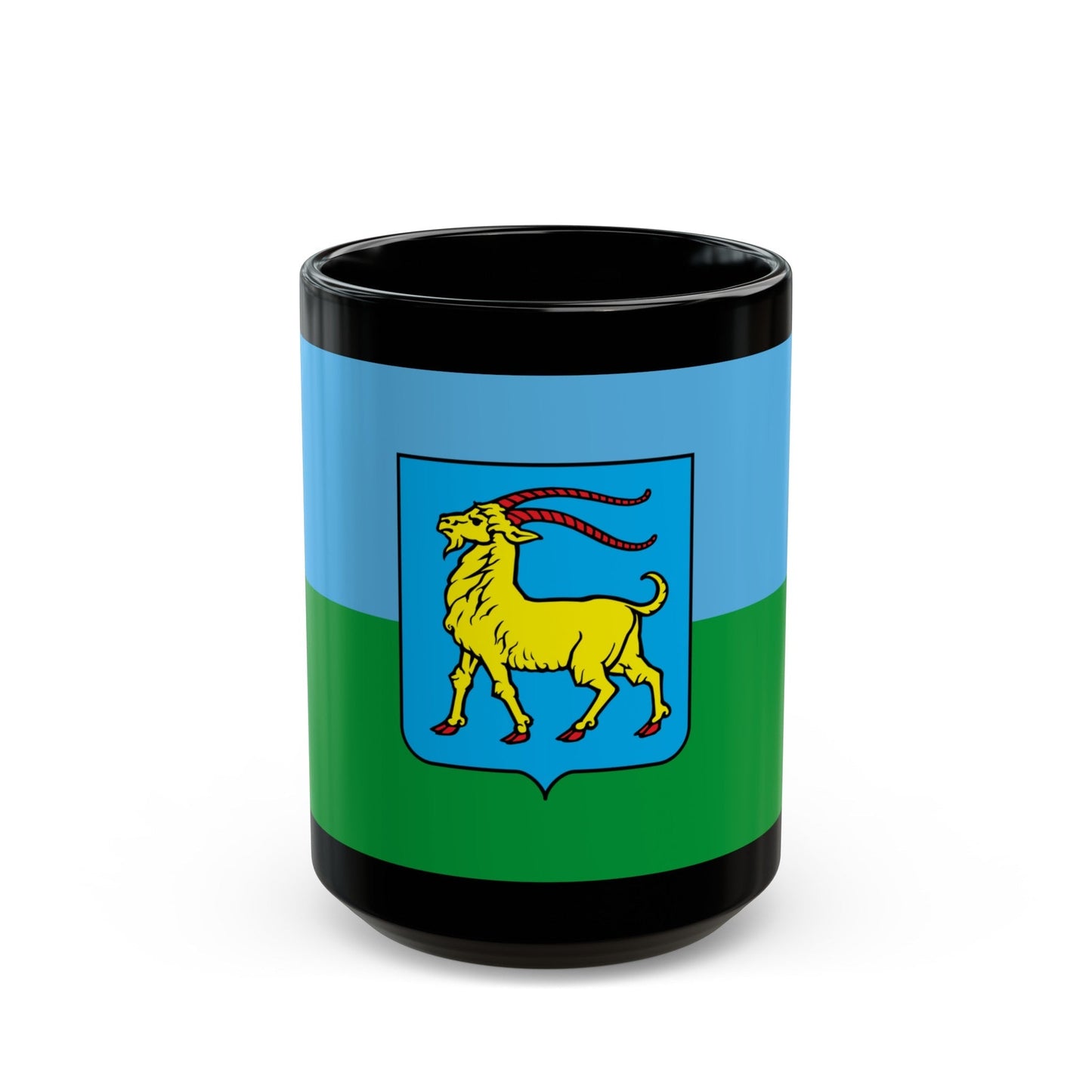 Flag of Istria County Croatia - Black Coffee Mug-15oz-The Sticker Space