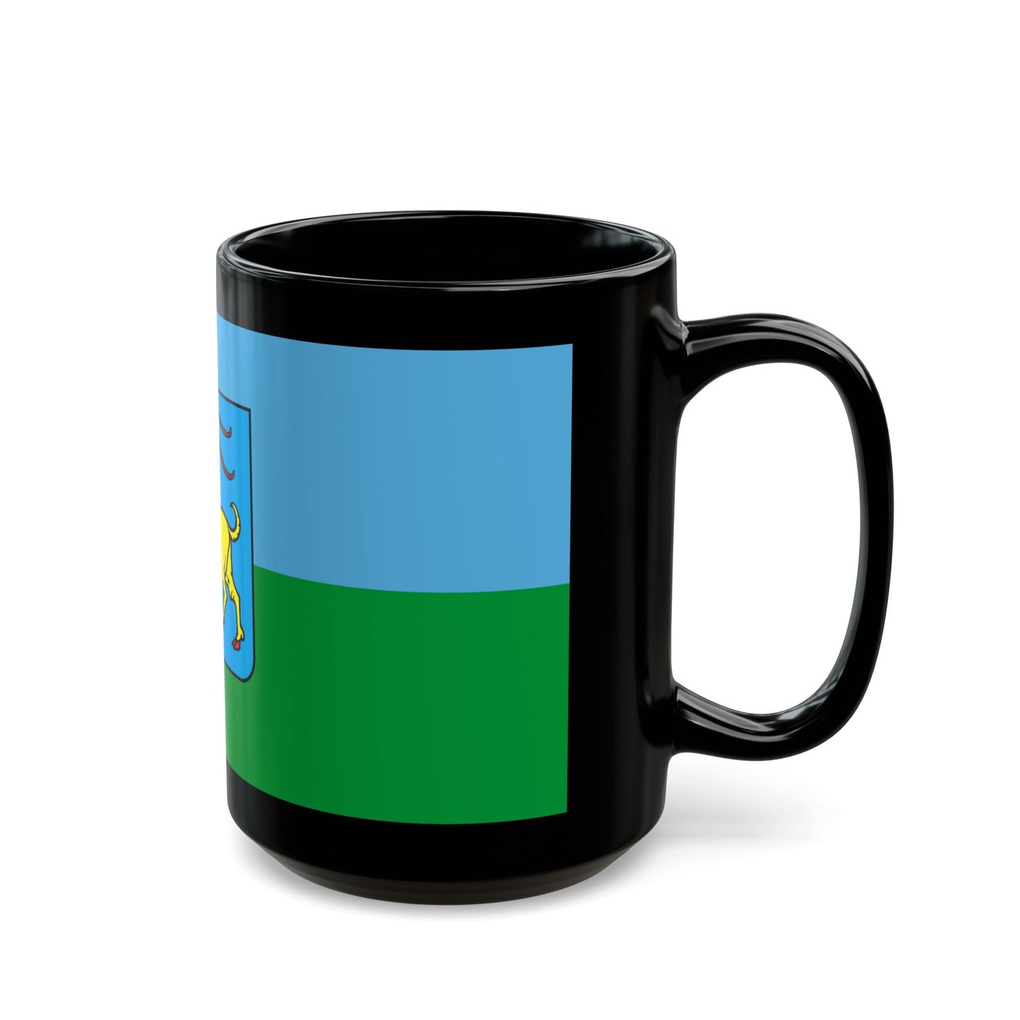 Flag of Istria County Croatia - Black Coffee Mug-The Sticker Space